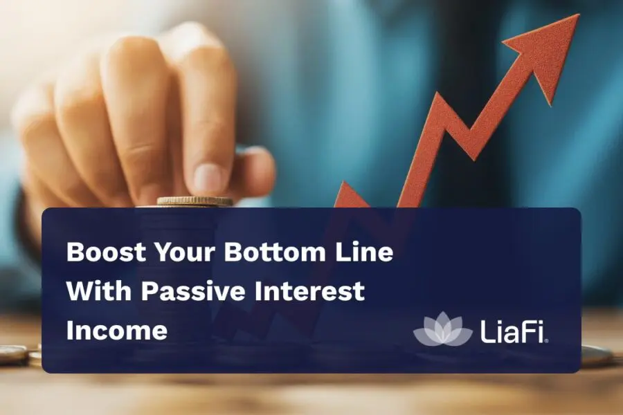 earn interest on business cash with high yield business account and passive income growth illustration