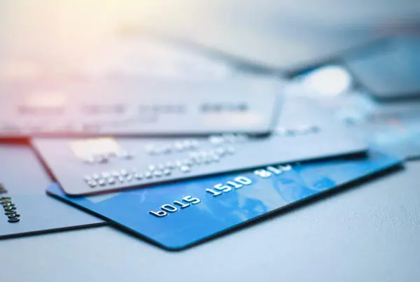 Several credit or debit bank cards