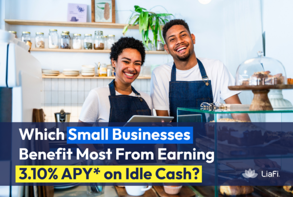 Small business owners running a café and learning how idle cash can earn 3.10% APY instead of sitting unused.