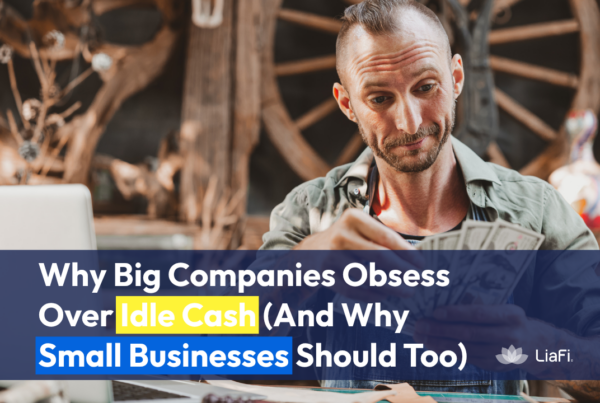 idle cash business concept showing money sitting unused in a business bank account