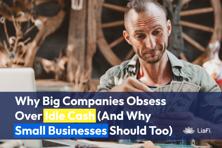 idle cash business concept showing money sitting unused in a business bank account