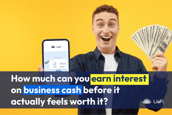 earn interest on business cash with example amounts showing $50 to $100 monthly returns
