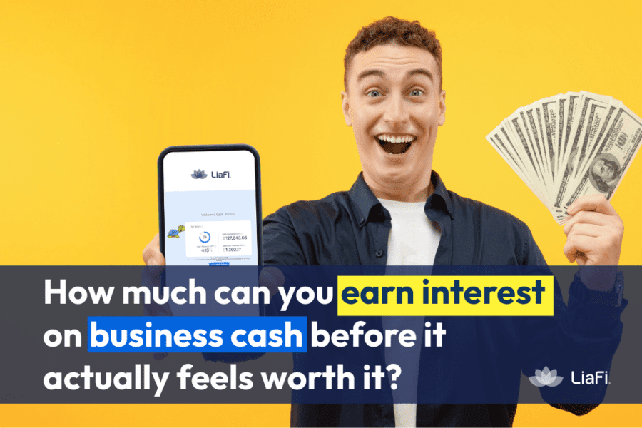 earn interest on business cash with example amounts showing $50 to $100 monthly returns