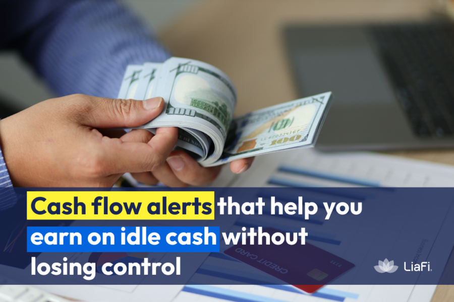 cash flow alerts showing when to move idle cash and manage business balances