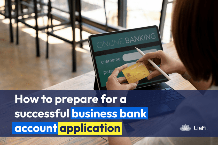how to open a business bank account online application process on laptop