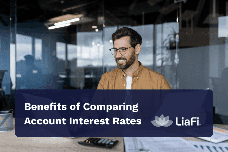 compare business account interest rates showing APY differences and business cash growth