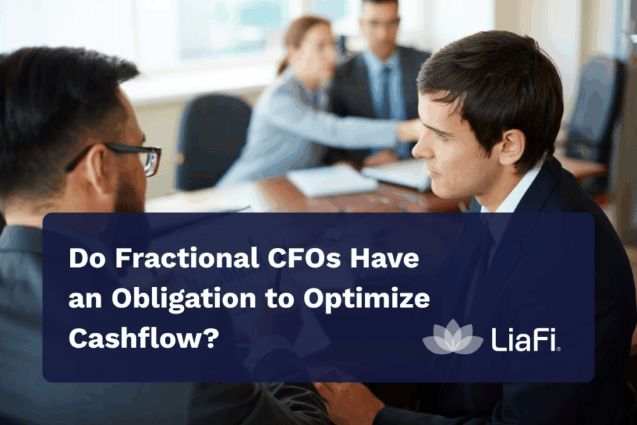 fractional CFO cash flow responsibilities and financial leadership dashboard showing liquidity and forecasting