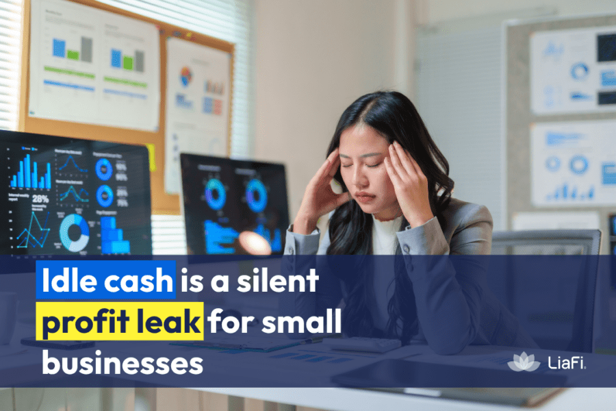 idle cash in small business showing lost profit and opportunity to earn interest on business cash
