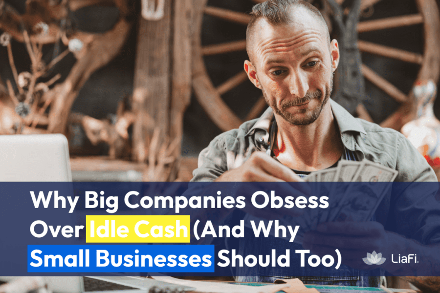 idle cash business concept showing money sitting unused in a business bank account