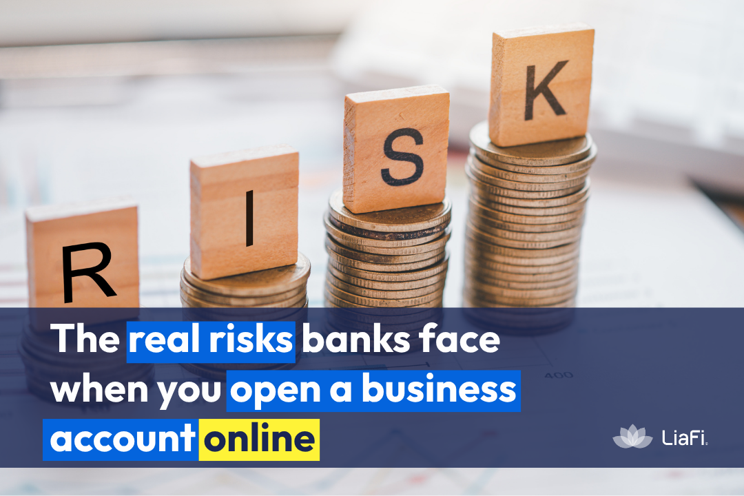 online business bank account safety showing business verification and fraud prevention process